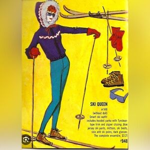 Vintage Barbie 1962 Ski Queen Set - great condition! 🩷 *NO DOLL*